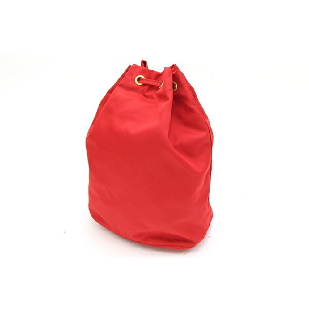 Prada Pouch Red Drawstring Nylon - image 1